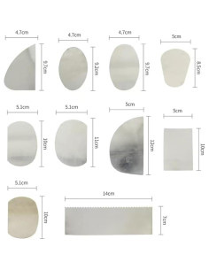 Herramientas de Raspado de Cerámica GSHLLO 10 Pcs Acero Inoxidable 2