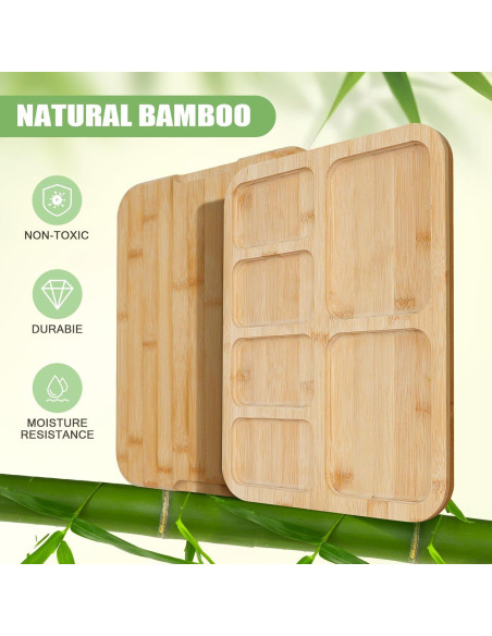 Tabla de Charcutería Huaxus con Tapa y 6 Compartimentos