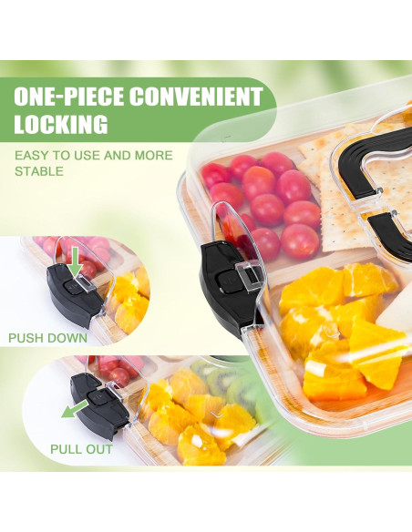 Tabla de Charcutería Huaxus con Tapa y 6 Compartimentos