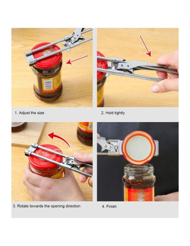 Abrebotellas Ajustable ProCover de Acero Inoxidable