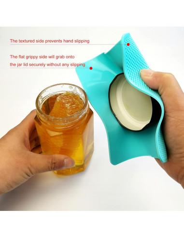 Juego de 4 Almohadillas Abridor Tarros Silicona Otstar 15x15 cm