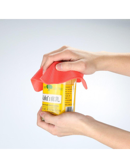 Juego de 4 Almohadillas Abridor Tarros Silicona Otstar 15x15 cm