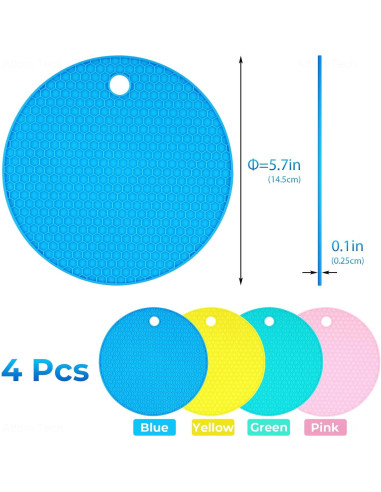 NiHome Abrebotellas de Silicona 4 Piezas 14.5 cm Multiusos