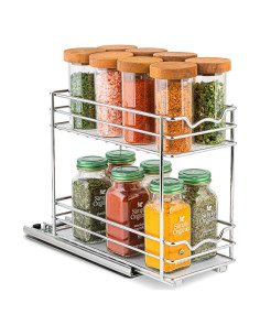 Estante Extraíble para Especias HOLDN STORAGE Cromo 11,43 cm