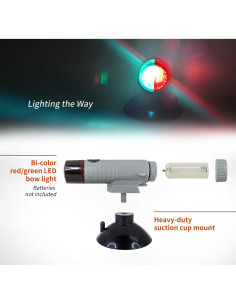 Luz de Proa LED Pactrade Marine Roja Verde Portátil 163g 2