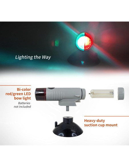 Luz de Proa LED Pactrade Marine Roja Verde Portátil 163g
