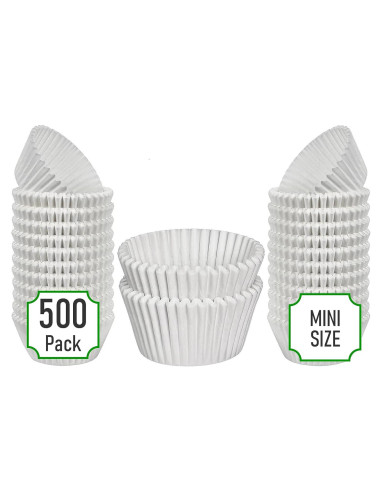 Mini Tazas para Hornear Mr Miracle - Paquete de 500 Blancas