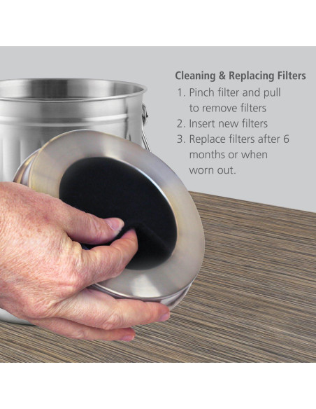 Filtros de carbón activado BRENSTEN para cubos de compostaje 12 piezas