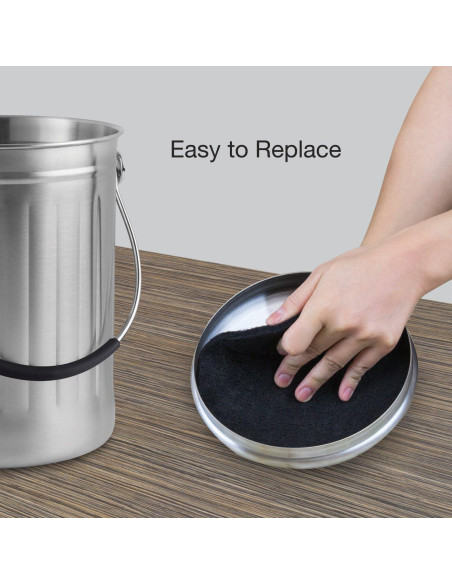 Filtros de carbón activado BRENSTEN para cubos de compostaje 12 piezas