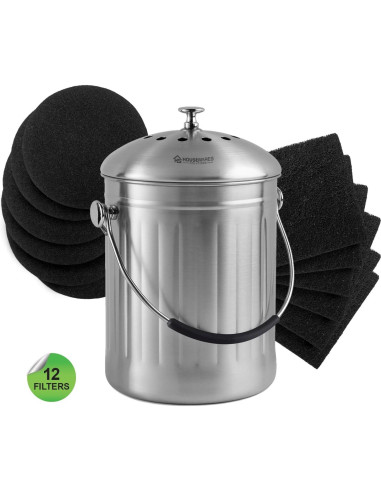 Filtros de carbón activado BRENSTEN para cubos de compostaje 12 piezas