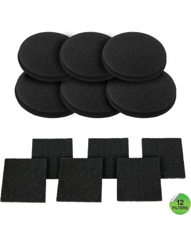 Filtros de carbón activado BRENSTEN para cubos de compostaje 12 piezas