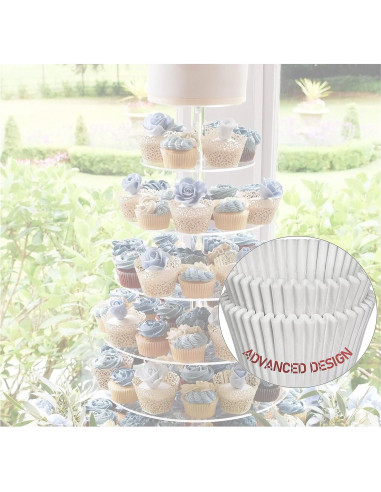 Mini Tazas para Hornear Mr Miracle - Paquete de 500 Blancas