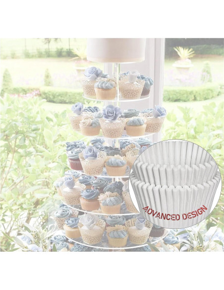 Mini Tazas para Hornear Mr Miracle - Paquete de 500 Blancas