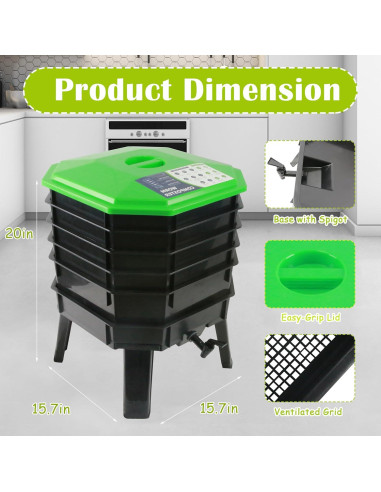 Compostador de Lombrices Goldshire 5 Capas 4,54 kg