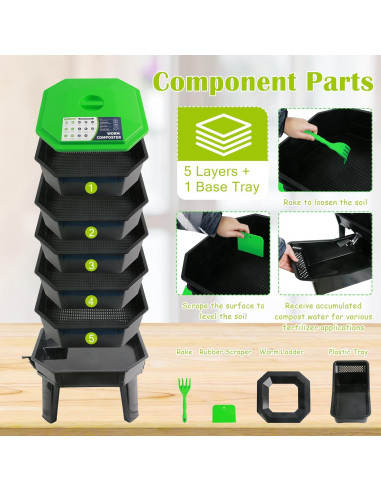 Compostador de Lombrices Goldshire 5 Capas 4,54 kg