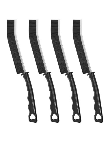 Cepillo de limpieza de ranuras 4TH - Cerdas duras, negro