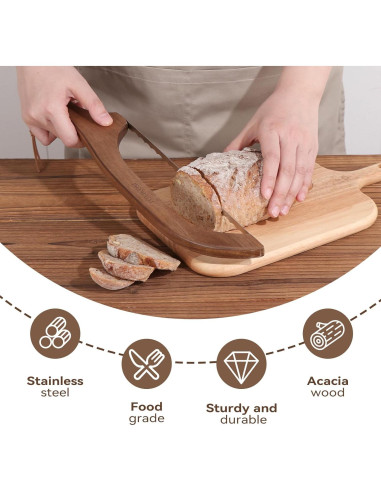 Cuchillo de Pan Serrado TOYIKOM 39.6 cm Acero Inoxidable