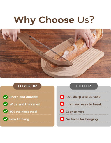 Cuchillo de Pan Serrado TOYIKOM 39.6 cm Acero Inoxidable