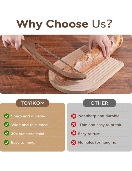 Cuchillo de Pan Serrado TOYIKOM 39.6 cm Acero Inoxidable