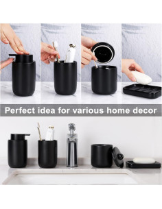 Juego de Accesorios de Baño Cerámica BosilunLife 5 Piezas 2