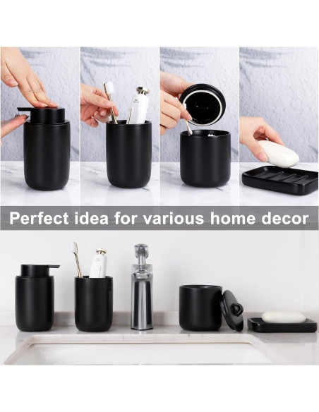 Juego de Accesorios de Baño Cerámica BosilunLife 5 Piezas