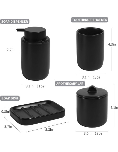 Juego de Accesorios de Baño Cerámica BosilunLife 5 Piezas