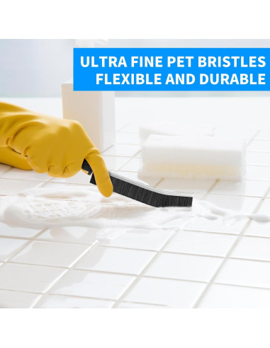 Cepillo de limpieza de ranuras 4TH - Cerdas duras, negro