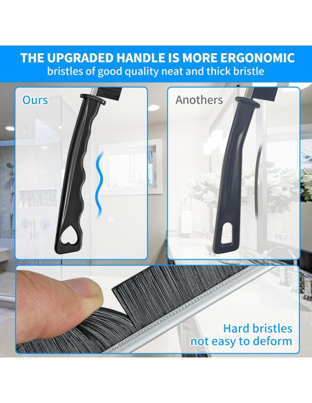 Cepillo de limpieza de ranuras 4TH - Cerdas duras, negro