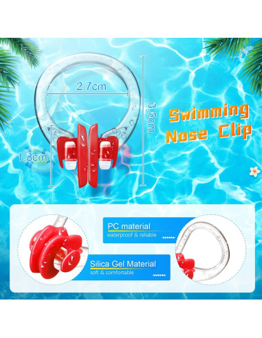 Clip de Nariz Impermeable Macarrie - 100 Piezas para Nadar
