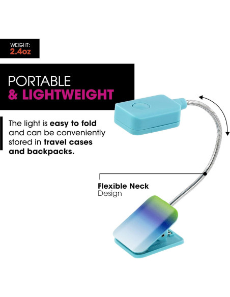Luz LED de Lectura Clip ON WITHit Ombre - Portátil y Ligera