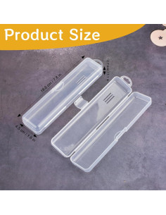 Estuche de Cepillo de Dientes Portátil 2 PCS Transparente 2