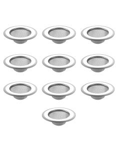 10 Pcs Colador de Fregadero Acero Inoxidable MENJITO 11,43 cm