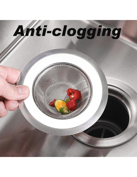 10 Pcs Colador de Fregadero Acero Inoxidable MENJITO 11,43 cm