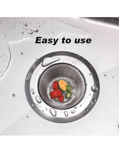 10 Pcs Colador de Fregadero Acero Inoxidable MENJITO 11,43 cm