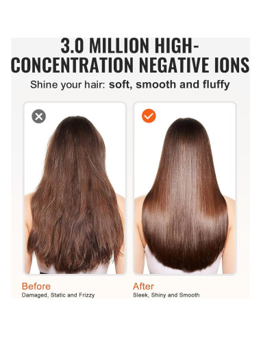 Secador de Pelo Profesional VEVOR 98,000 RPM 3 Temperaturas