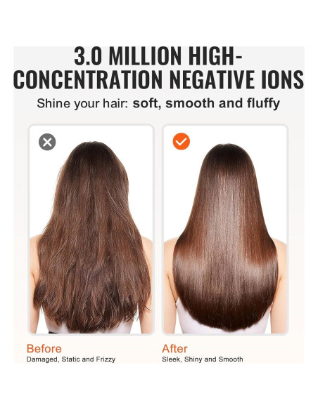 Secador de Pelo Profesional VEVOR 98,000 RPM 3 Temperaturas