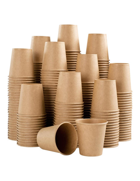 Vasos de Papel Kraft Lamosi 3 oz - Paquete 600 Unidades