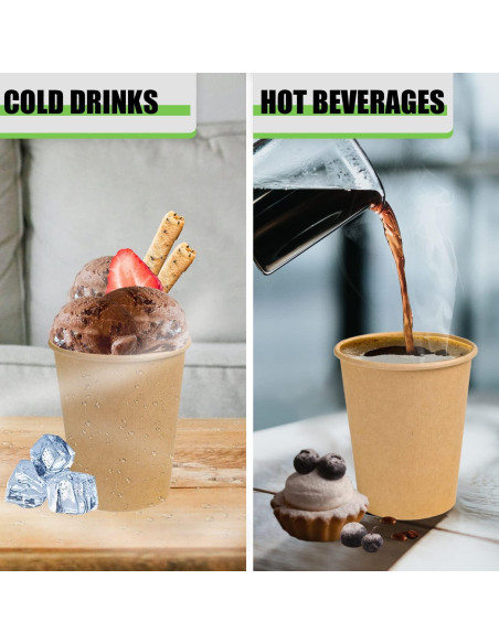 Vasos de Papel Kraft Lamosi 3 oz - Paquete 600 Unidades