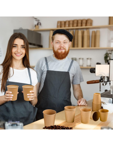 Vasos de Papel Kraft Lamosi 3 oz - Paquete 600 Unidades