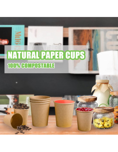 Vasos de Papel Kraft Lamosi 3 oz - Paquete 600 Unidades