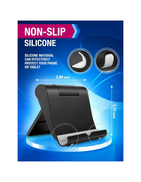 Soporte para Teléfono Móvil Good Plegable Ajustable Negro