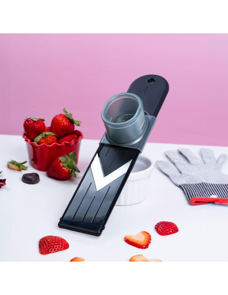 Mini Mandolina Microplane Acero Inoxidable Ajustable 33,66 cm