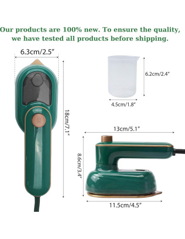 Plancha de Ropa Portátil Marsrut 2 en 1 38W Verde