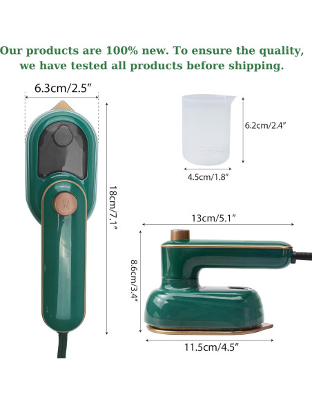 Plancha de Ropa Portátil Marsrut 2 en 1 38W Verde