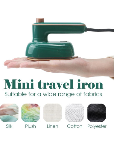 Plancha de Ropa Portátil Marsrut 2 en 1 38W Verde