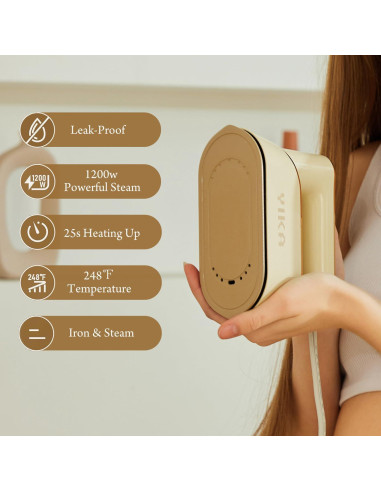 Vaporizador de Ropa YIKA 2 en 1, 1200W, 120ml, Portátil