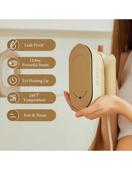 Vaporizador de Ropa YIKA 2 en 1, 1200W, 120ml, Portátil