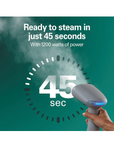 Hervidor de Ropa de Mano Hamilton Beach 1200W 400ml Gris/Azul 2