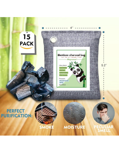 Absorbente de Olores Carbón Activado Mayunuo 15 Bolsas