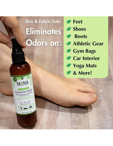 Desodorante Natural para Zapatos MONA 118 ml Eliminador Olores